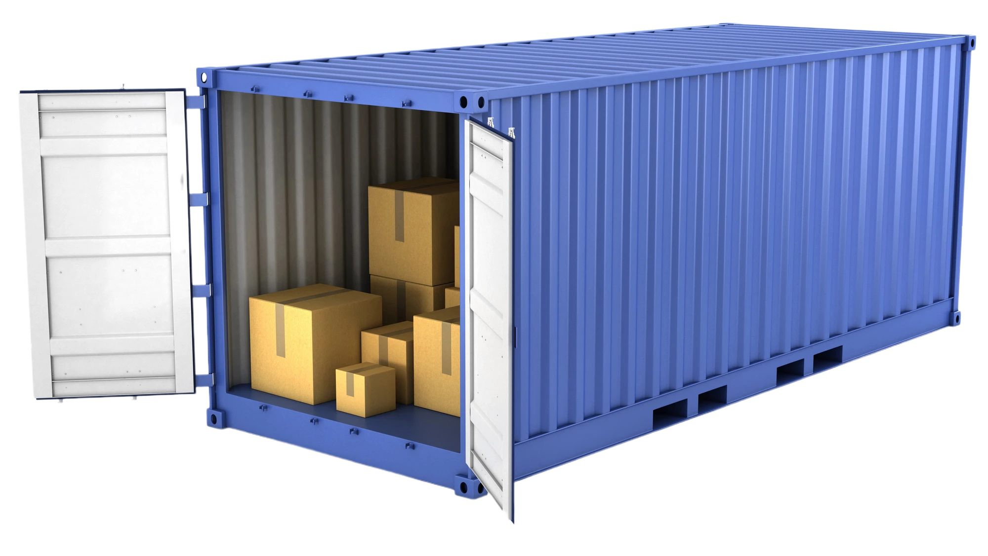 kontener niebieski bez tla